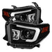 Spyder Auto 5080158 Projector Headlights; Light Bar DRL; Black; - Truck Part Superstore