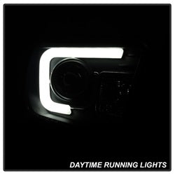 Spyder Auto 5080165 DRL Projector Headlights; Light Bar Style; Black Smoke; - Truck Part Superstore