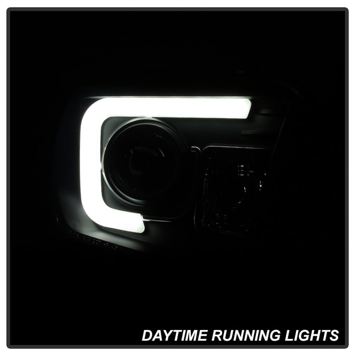 Spyder Auto 5080165 DRL Projector Headlights; Light Bar Style; Black Smoke; - Truck Part Superstore