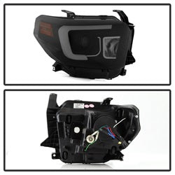 Spyder Auto 5080165 DRL Projector Headlights; Light Bar Style; Black Smoke; - Truck Part Superstore