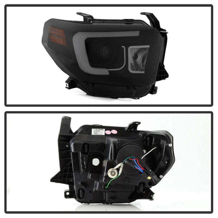 Spyder Auto 5080165 DRL Projector Headlights; Light Bar Style; Black Smoke; - Truck Part Superstore