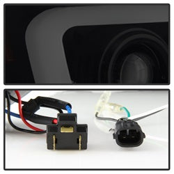 Spyder Auto 5080165 DRL Projector Headlights; Light Bar Style; Black Smoke; - Truck Part Superstore