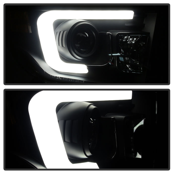 Spyder Auto 5080165 DRL Projector Headlights; Light Bar Style; Black Smoke; - Truck Part Superstore