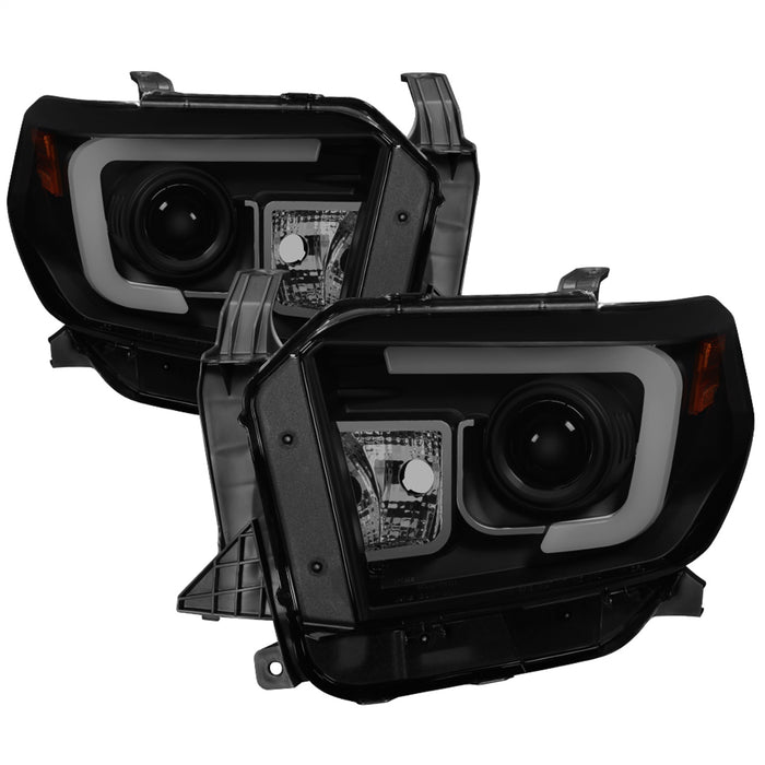 Spyder Auto 5080165 DRL Projector Headlights; Light Bar Style; Black Smoke; - Truck Part Superstore