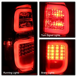 Spyder Auto 5080189 Light Bar LED Tail Lights; Red Smoke; - Truck Part Superstore