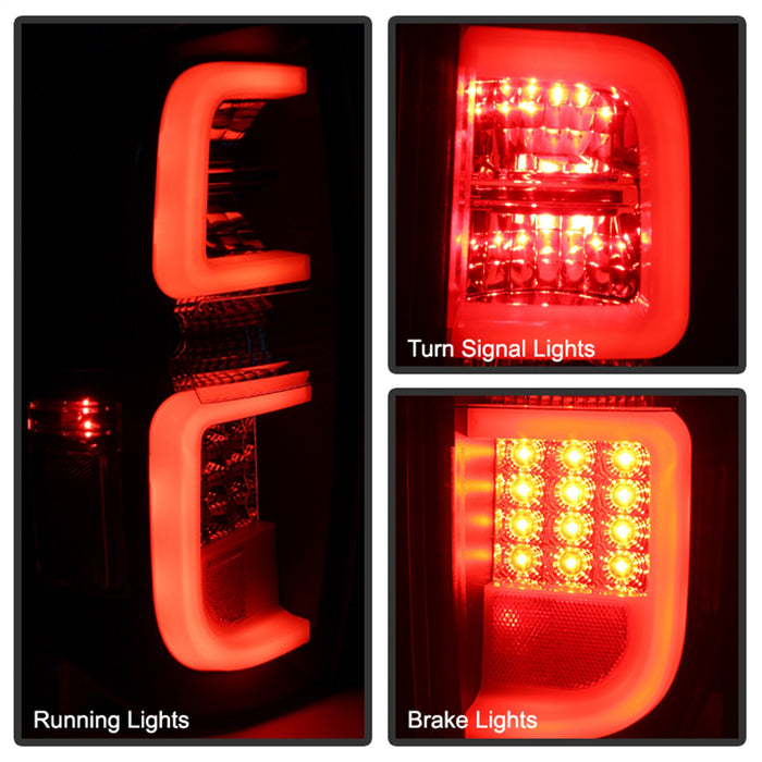 Spyder Auto 5080202 Light Bar LED Tail Lights; Black Smoke; - Truck Part Superstore