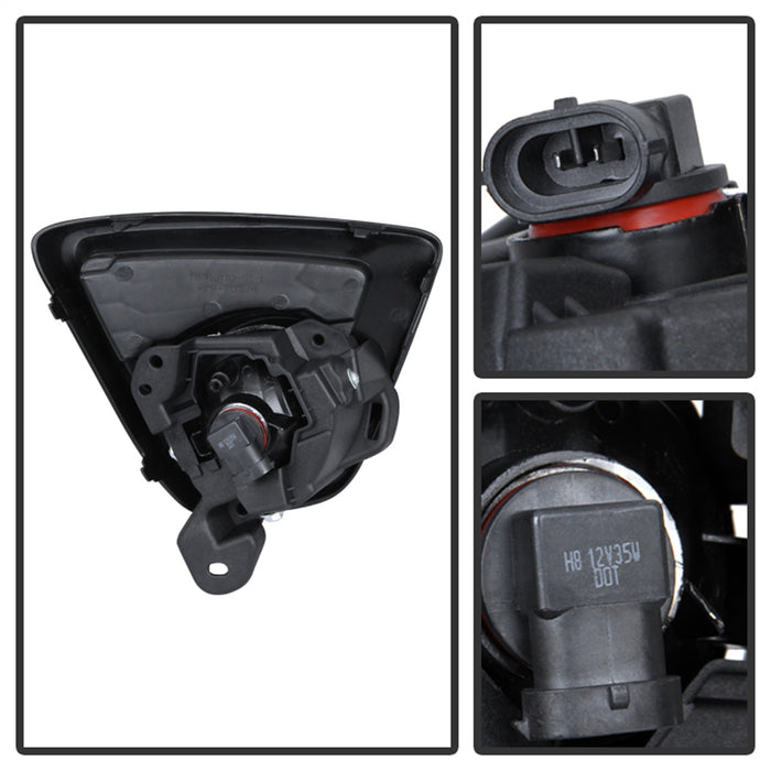 Spyder Auto 5080264 OEM Fog Lights; w/Universal Switch; Clear; - Truck Part Superstore
