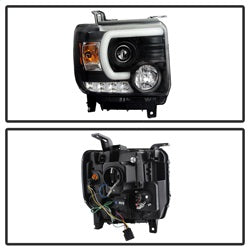 Spyder Auto 5080523 DRL Projector Headlights; Light Bar DRL; Black; - Truck Part Superstore