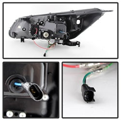 Spyder Auto 5080530 DRL Projector Headlights; Light Bar Style; Black; - Truck Part Superstore