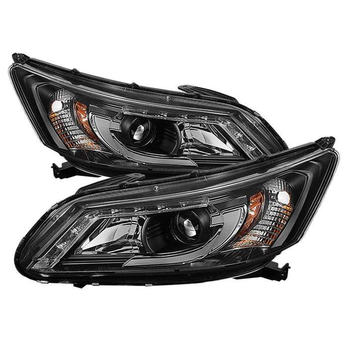 Spyder Auto 5080530 DRL Projector Headlights; Light Bar Style; Black; - Truck Part Superstore