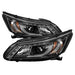 Spyder Auto 5080530 DRL Projector Headlights; Light Bar Style; Black; - Truck Part Superstore