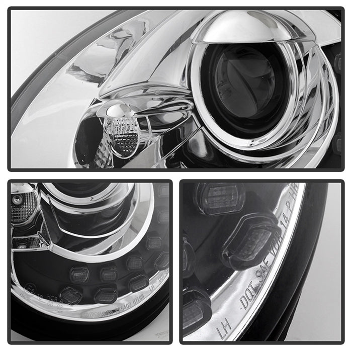 Spyder Auto 5080554 DRL Projector Headlights; Chrome; - Truck Part Superstore