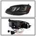 Spyder Auto 5080578 DRL LED Projector Headlights; Black Stripe; Black; - Truck Part Superstore