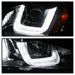 Spyder Auto 5080578 DRL LED Projector Headlights; Black Stripe; Black; - Truck Part Superstore