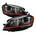 Spyder Auto 5080592 DRL LED Projector Headlights; Red Stripe; Black; - Truck Part Superstore
