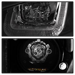 Spyder Auto 5080592 DRL LED Projector Headlights; Red Stripe; Black; - Truck Part Superstore