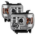 Spyder Auto 5080622 DRL LED Projector Headlights; Light Bar DRL; Chrome; - Truck Part Superstore