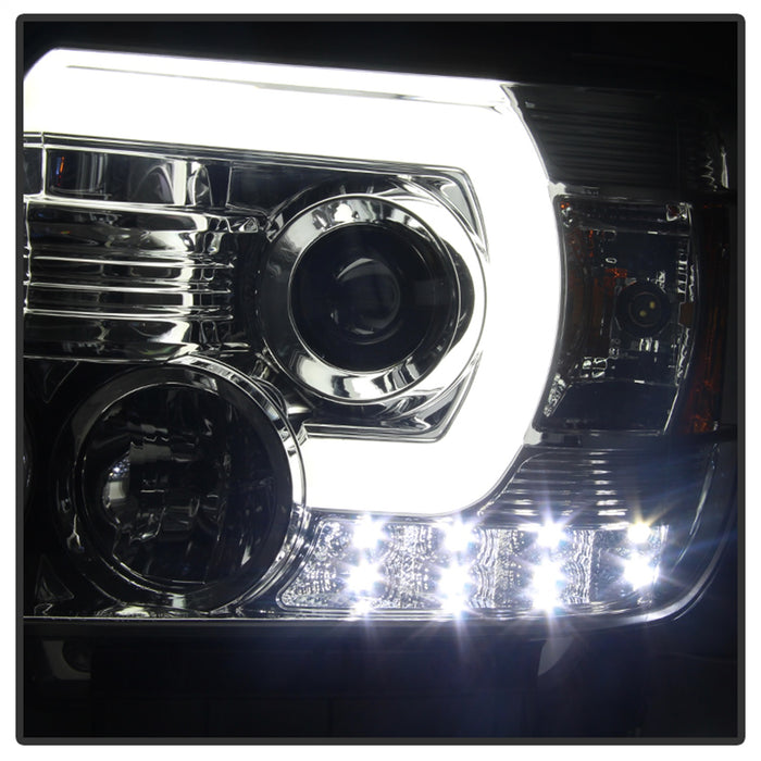 Spyder Auto 5080622 DRL LED Projector Headlights; Light Bar DRL; Chrome; - Truck Part Superstore