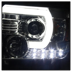 Spyder Auto 5080622 DRL LED Projector Headlights; Light Bar DRL; Chrome; - Truck Part Superstore