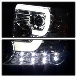 Spyder Auto 5080622 DRL LED Projector Headlights; Light Bar DRL; Chrome; - Truck Part Superstore