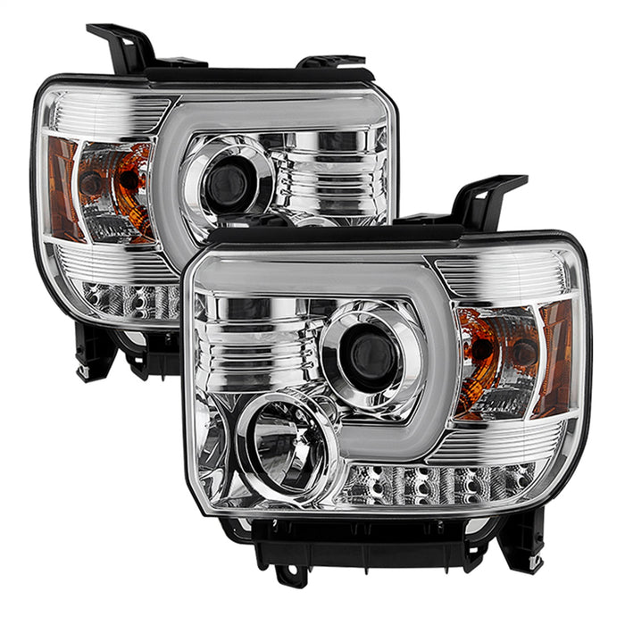 Spyder Auto 5080622 DRL LED Projector Headlights; Light Bar DRL; Chrome; - Truck Part Superstore