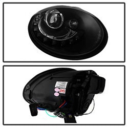 Spyder Auto 5080929 DRL LED Projector Headlights; Black; - Truck Part Superstore