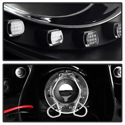 Spyder Auto 5080929 DRL LED Projector Headlights; Black; - Truck Part Superstore