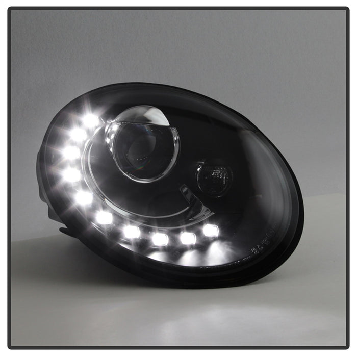 Spyder Auto 5080929 DRL LED Projector Headlights; Black; - Truck Part Superstore
