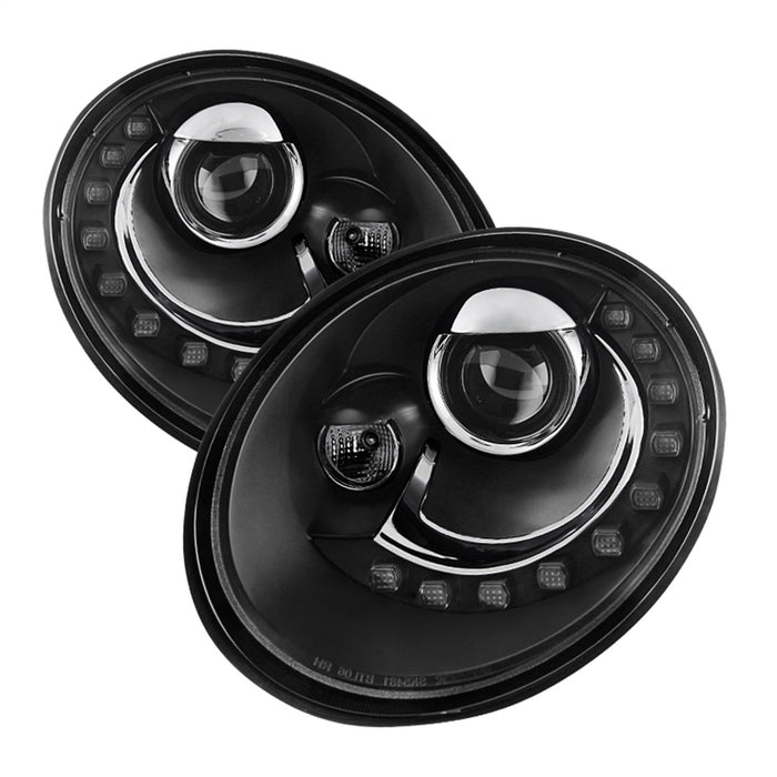 Spyder Auto 5080929 DRL LED Projector Headlights; Black; - Truck Part Superstore