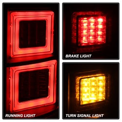 Spyder Auto 5080936 Light Bar LED Tail Lights; Black; - Truck Part Superstore