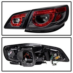 Spyder Auto 5080974 LED Tail Lights; Black; - Truck Part Superstore