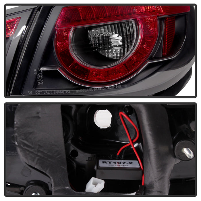Spyder Auto 5080974 LED Tail Lights; Black; - Truck Part Superstore