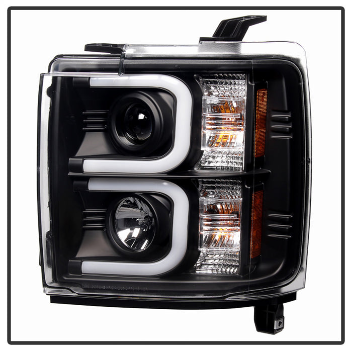 Spyder Auto 5081032 Projector Headlights; Light Bar DRL; Black; - Truck Part Superstore