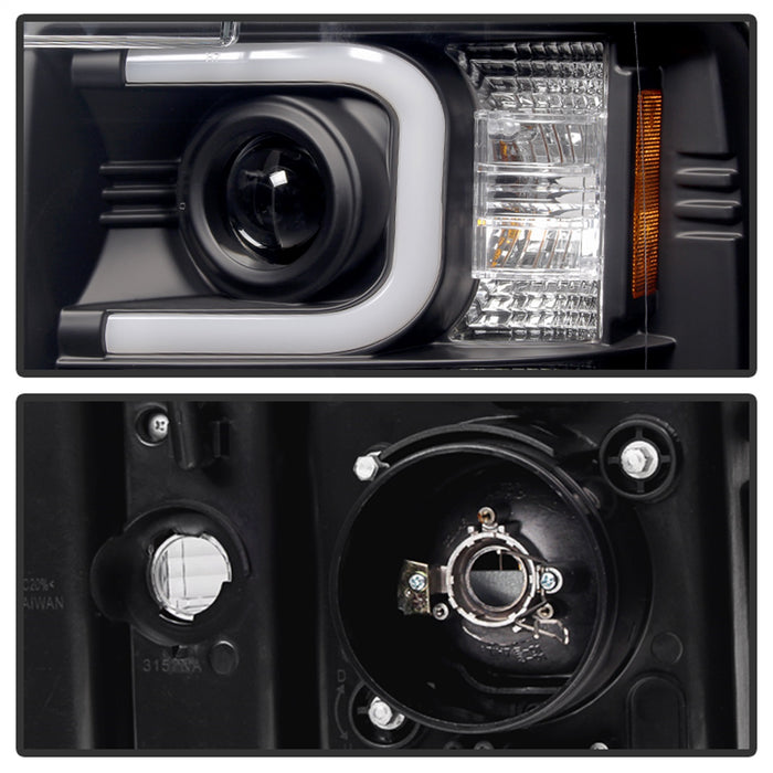 Spyder Auto 5081032 Projector Headlights; Light Bar DRL; Black; - Truck Part Superstore