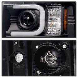 Spyder Auto 5081032 Projector Headlights; Light Bar DRL; Black; - Truck Part Superstore