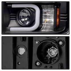 Spyder Auto 5081032 Projector Headlights; Light Bar DRL; Black; - Truck Part Superstore