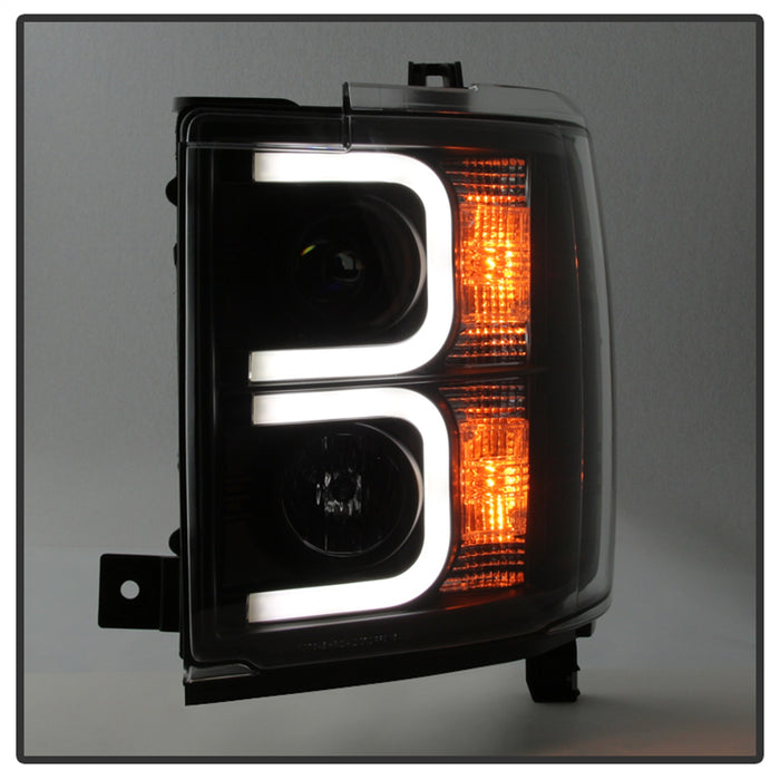 Spyder Auto 5081032 Projector Headlights; Light Bar DRL; Black; - Truck Part Superstore