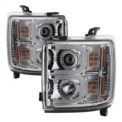 Spyder Auto 5081049 Projector Headlights; Light Bar DRL; Chrome; - Truck Part Superstore