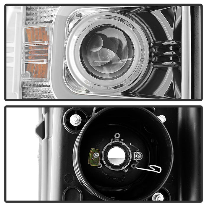 Spyder Auto 5081049 Projector Headlights; Light Bar DRL; Chrome; - Truck Part Superstore