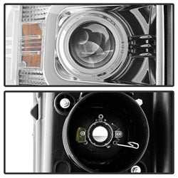 Spyder Auto 5081049 Projector Headlights; Light Bar DRL; Chrome; - Truck Part Superstore