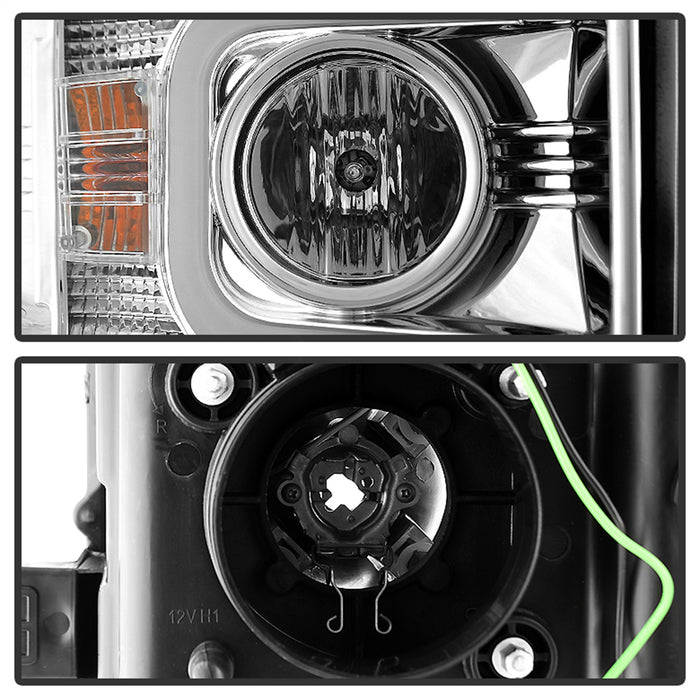 Spyder Auto 5081049 Projector Headlights; Light Bar DRL; Chrome; - Truck Part Superstore