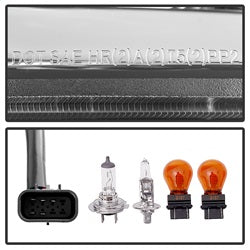 Spyder Auto 5081049 Projector Headlights; Light Bar DRL; Chrome; - Truck Part Superstore
