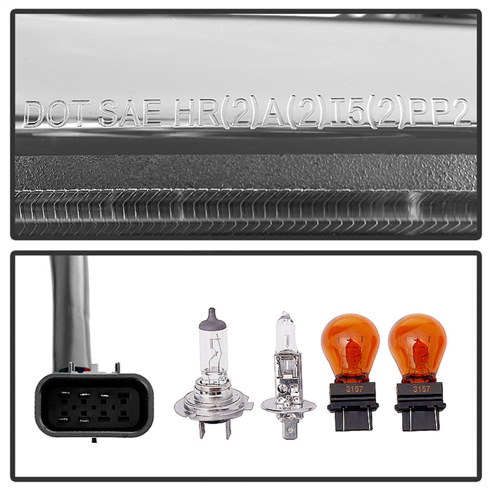 Spyder Auto 5081049 Projector Headlights; Light Bar DRL; Chrome; - Truck Part Superstore