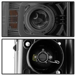 Spyder Auto 5081056 Projector Headlights; Light Bar DRL; Smoke; - Truck Part Superstore