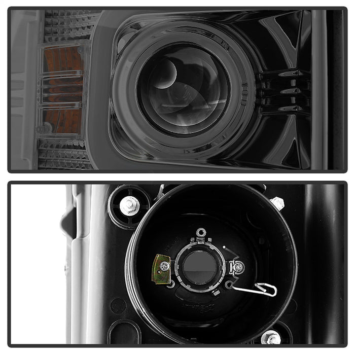 Spyder Auto 5081056 Projector Headlights; Light Bar DRL; Smoke; - Truck Part Superstore