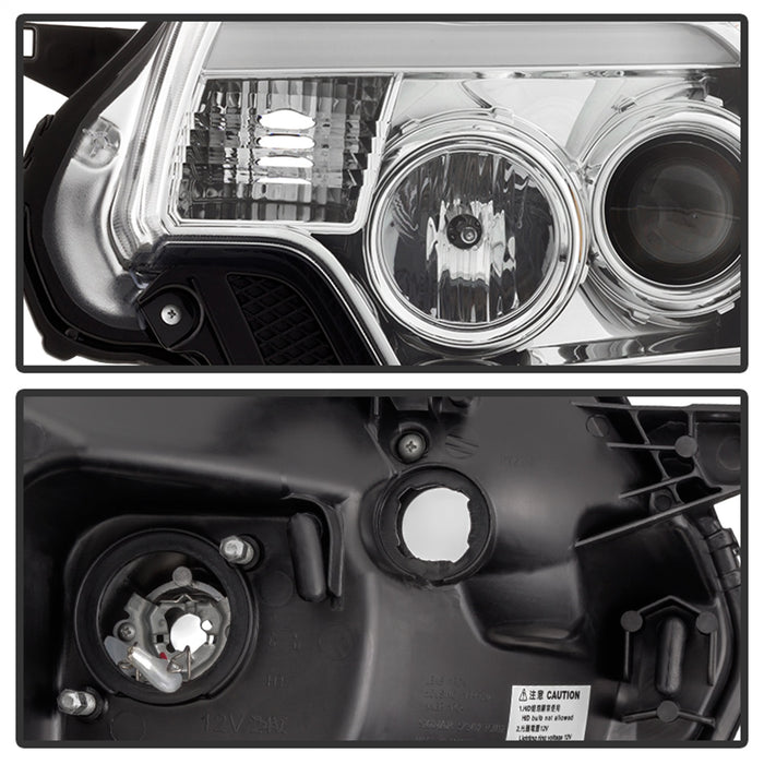 Spyder Auto 5081704 DRL Projector Headlights; Light Bar DRL; Chrome; - Truck Part Superstore