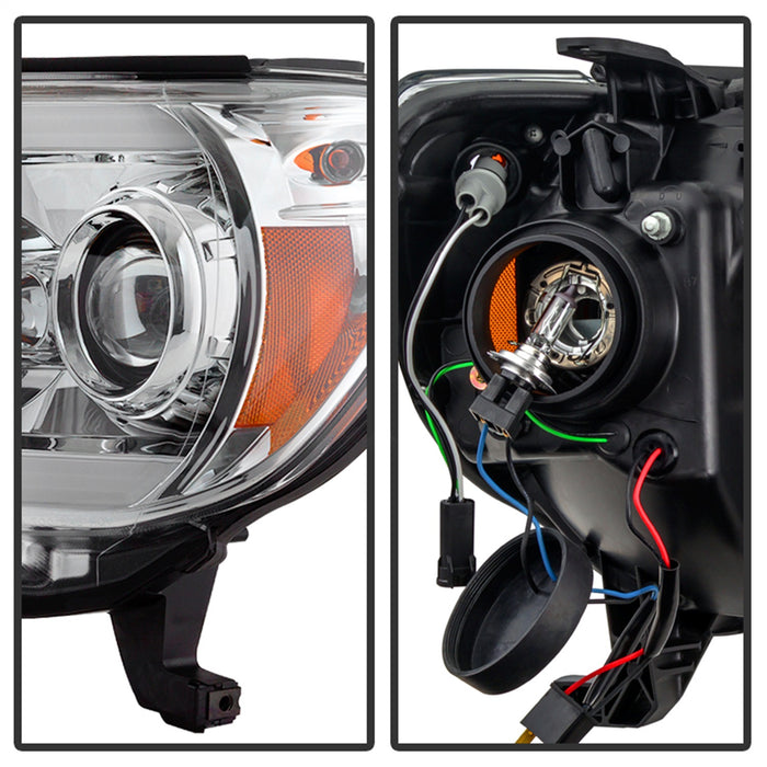 Spyder Auto 5081704 DRL Projector Headlights; Light Bar DRL; Chrome; - Truck Part Superstore