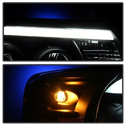 Spyder Auto 5081711 DRL Projector Headlights; Light Bar DRL; Black; - Truck Part Superstore