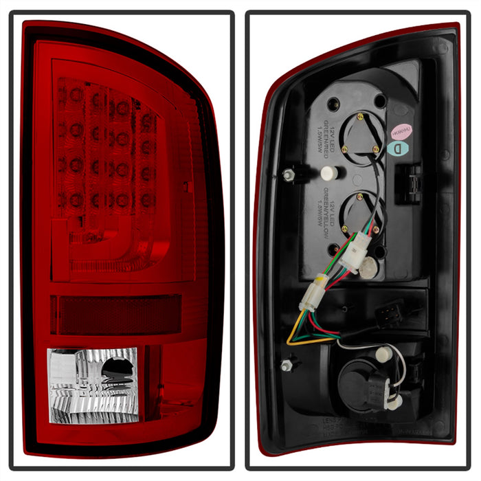 Spyder Auto 5081827 LED Tail Lights; Version 2; Red Clear; - Truck Part Superstore