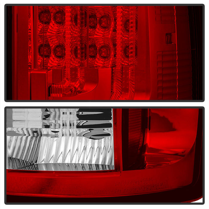 Spyder Auto 5081827 LED Tail Lights; Version 2; Red Clear; - Truck Part Superstore